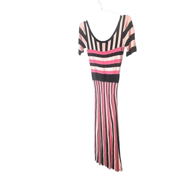 Temperley London Pink Striped Scoop necklin Isabella Knit Dress SZ S - Picture 4 of 15